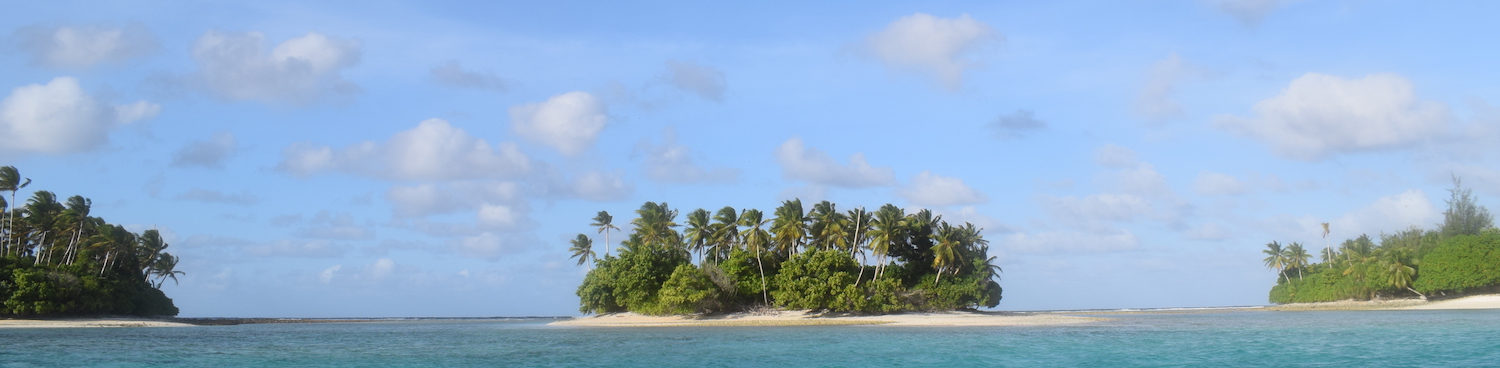 Islands in Majuro Atoll from the sea