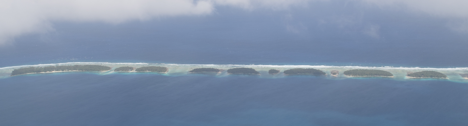 Islands in Majuro Atoll from the air