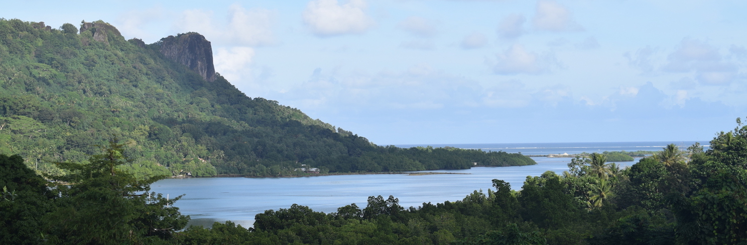 Panoramic view of Sokehs Rock in Pohnpei