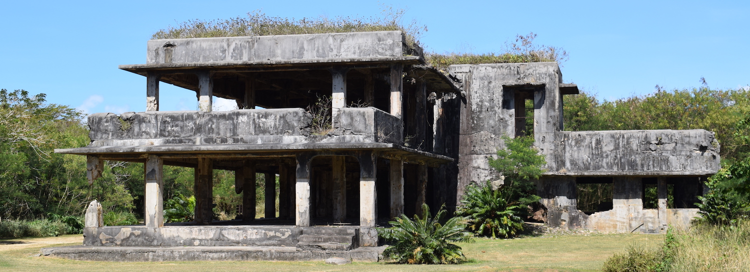 Ruins of Japanese WW2 military HQ in Tinian
