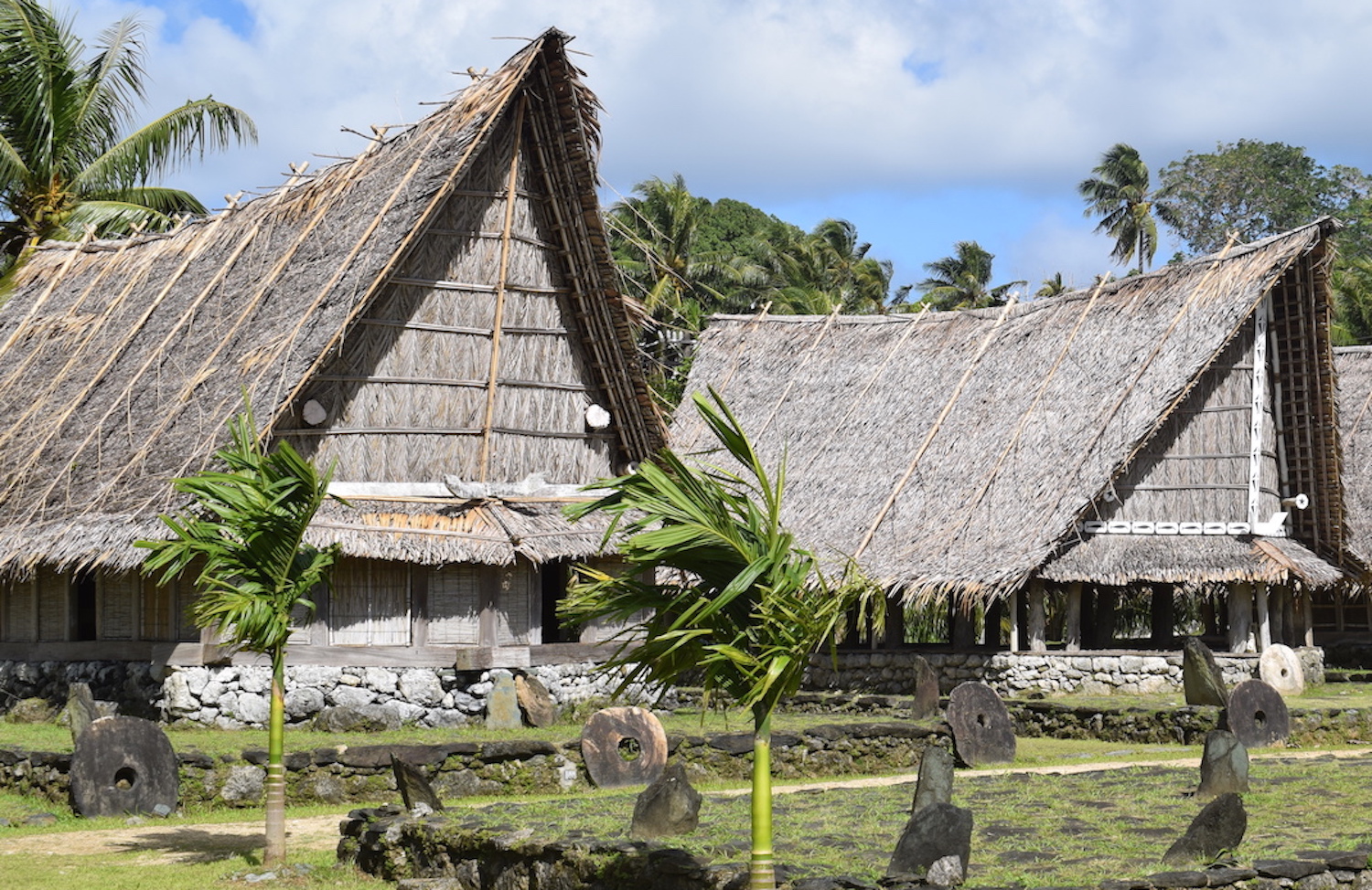 Traditional village houses in Yap