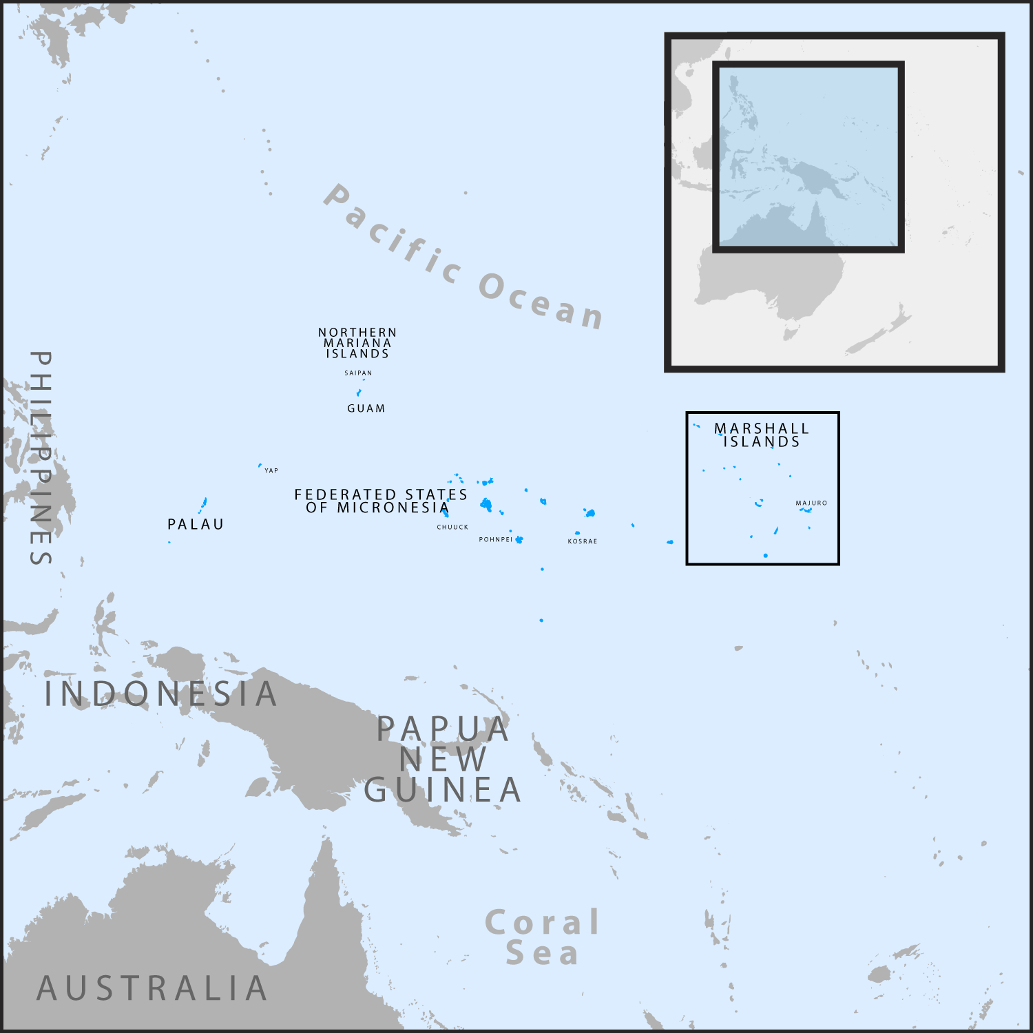 Map of the Republic of the Marshall Islands
