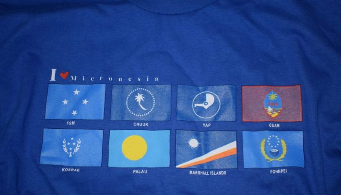 Micronesia T-shirt with flags of component countries