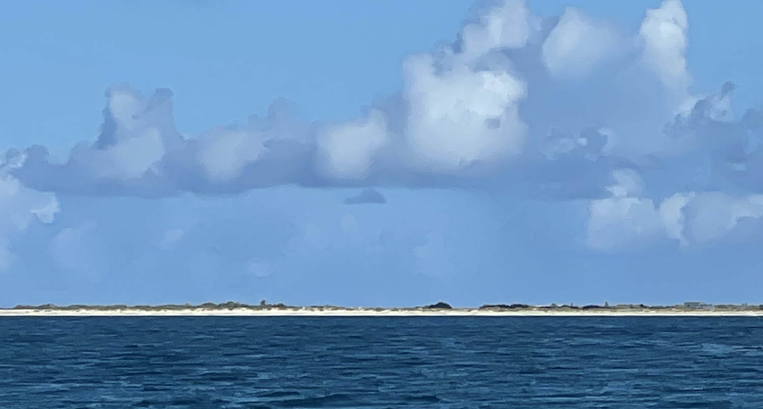 Barbuda Flat Line Of Beach